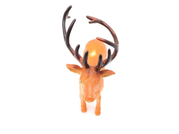 白い背景のおもちゃの鹿 — ストック写真