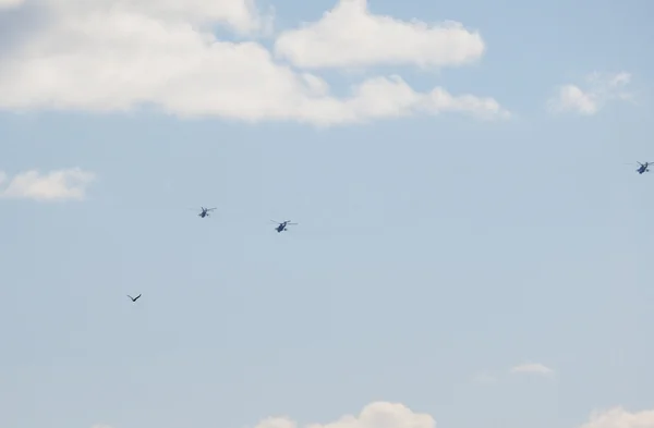 Helicopters in the sky — Stock Photo, Image