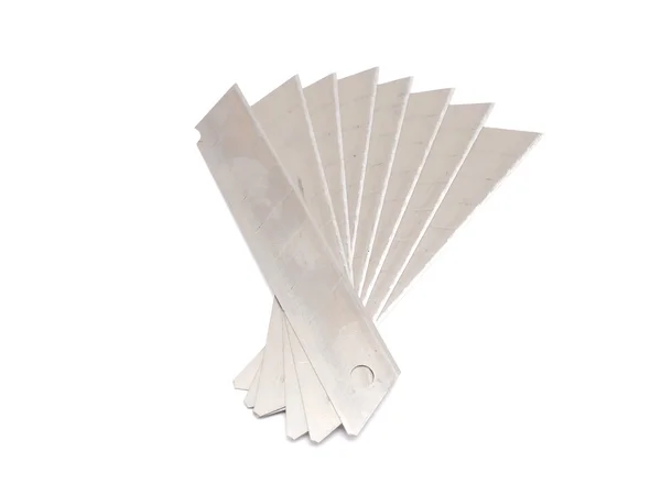 Cuchillo de hoja reemplazable sobre un fondo blanco — Foto de Stock