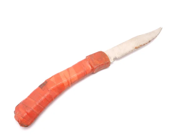하얀 배경에 있는 오래 된 칼 — 스톡 사진