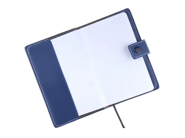Open notebook on white background — Stock Photo, Image