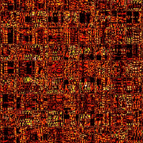 Grunge manchado y patrón sin costuras a cuadros en rojo, negro, colores amarillos — Foto de Stock