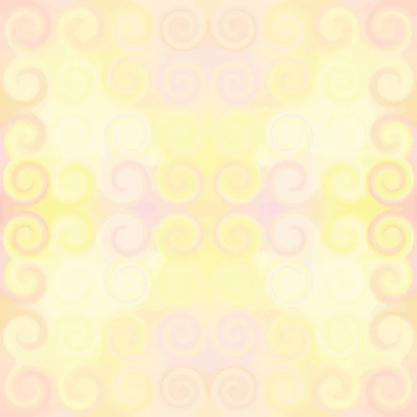Nahtloses Muster in Pastellfarben mit symmetrischen Wirbelelementen — Stockvektor