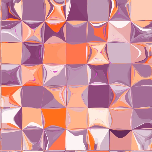 格仔的 grunge 条纹和染色无缝模式在橙色和紫色的色彩 — 图库矢量图片