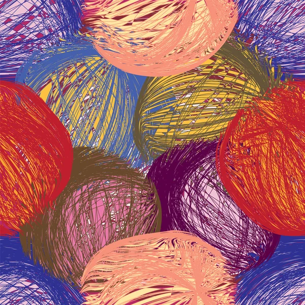 Безшовний візерунок з абстрактною гранжевою заплутаною різнокольоровою щіткою — стоковий вектор