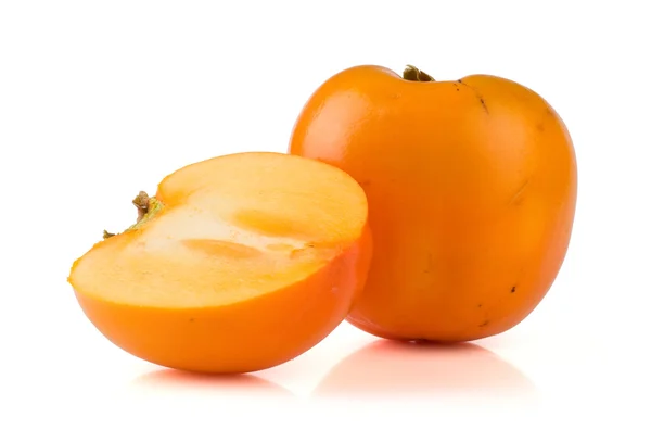Two persimmons on white. — Stock Photo, Image