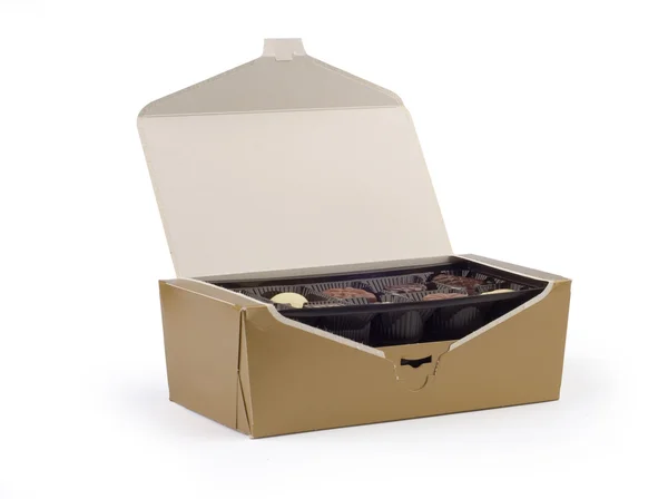 Caja de chocolate surtido — Foto de Stock