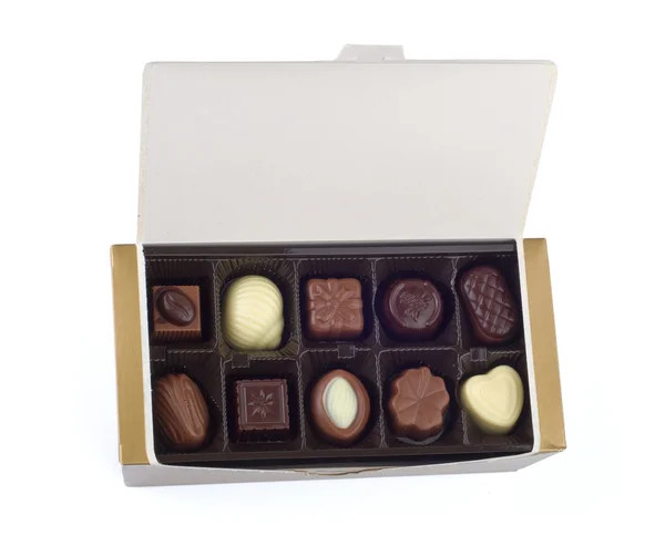 Assorted chocolate box Stock Photo