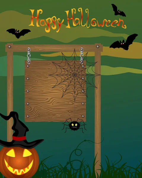 Tarjeta de Halloween — Vector de stock