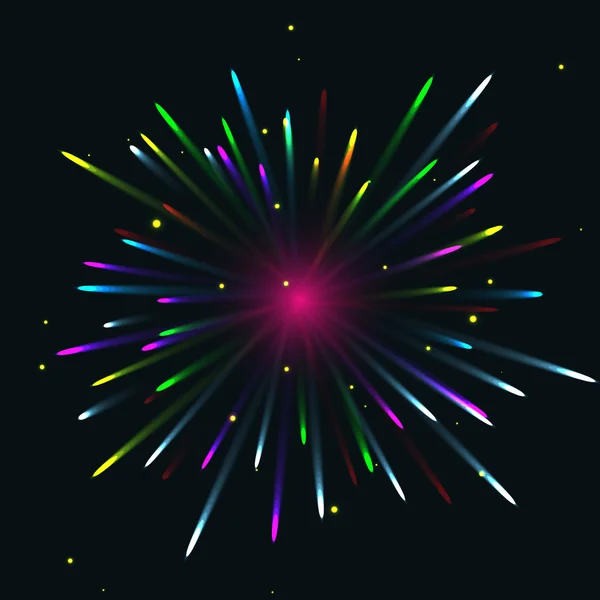 Colorful fireworks — Stock Vector