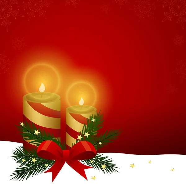 Christmas candle — Stock Vector