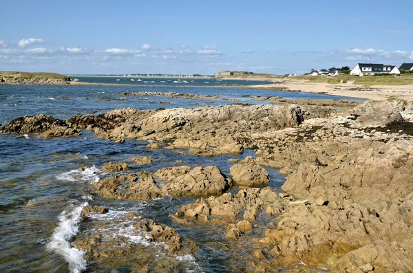 Costa rocciosa di Portivy in Francia — Foto Stock