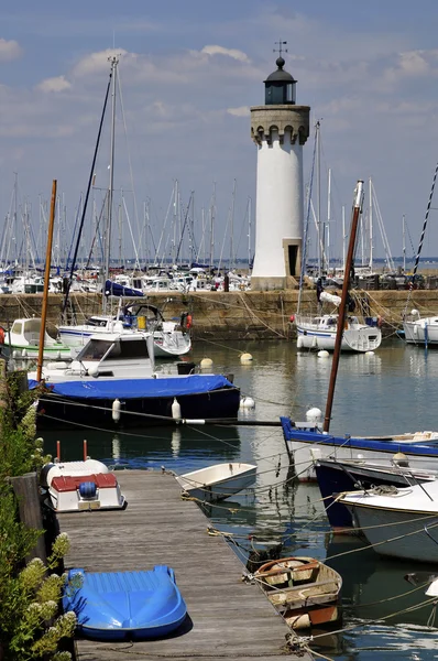 Vuurtoren van de haven van de Haliguen in Frankrijk — Stockfoto