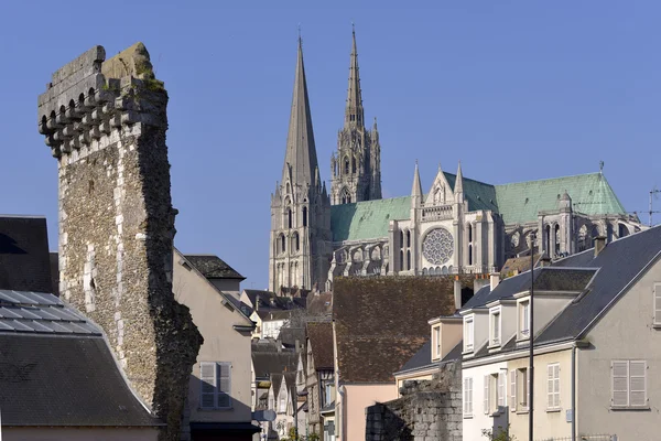 Székesegyház Chartres Franciaországban — Stock Fotó