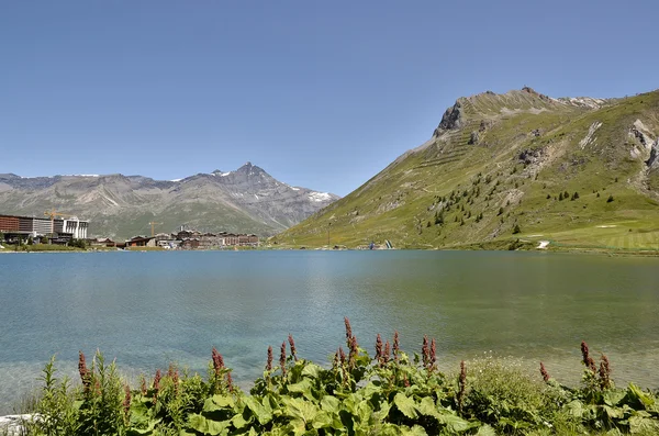 Lake van Tignes in Frankrijk — Stockfoto