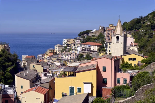 Village Riomaggiore Een Gemeente Italiaanse Provincie Spezia Regio Ligurië Telt — Stockfoto