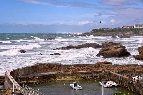 Hamnen Biarritz Kommun Departementet Pyrnes Atlantiques Sydvästra Frankrike — Stockfoto
