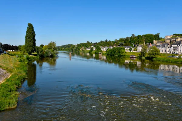Řeka Loire Amboise Obec Proslulá Svým Nádherným Hradem Departementu Indre — Stock fotografie
