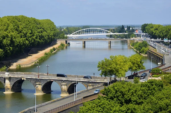 The Maine river at Angers in France — Stock Photo, Image