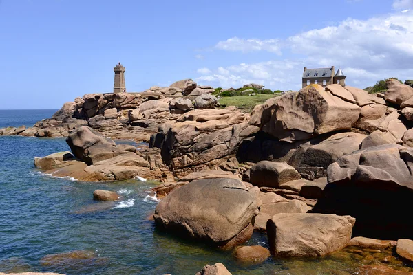 Lighthouse of Ploumanac'h in France — Stock Photo, Image