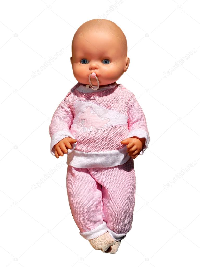 Isolated baby doll