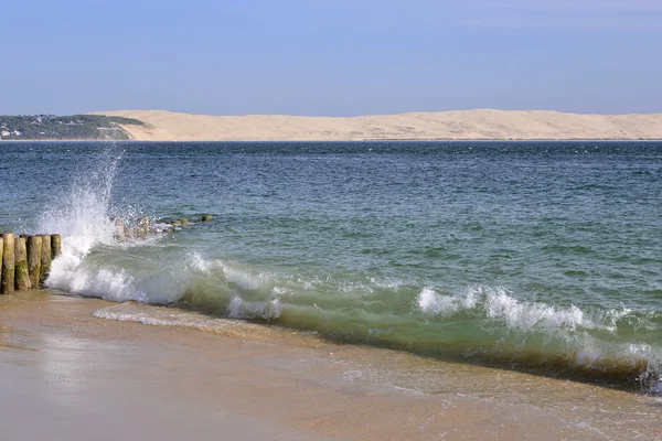Waves at Cap-Ferret in France — Stock Photo, Image
