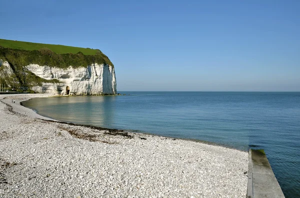 Beach and cliff of Yport in France — Stock Photo, Image