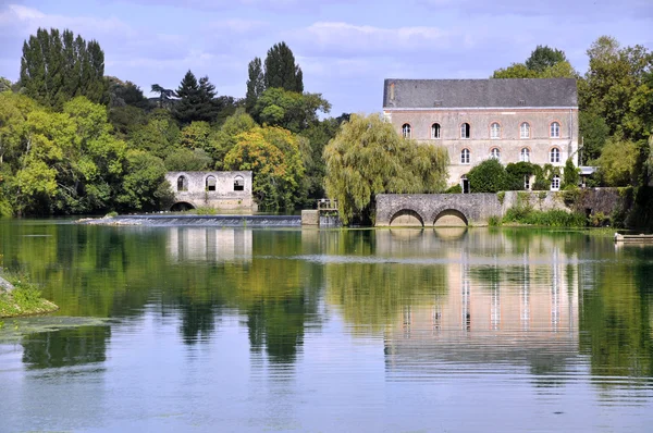 Sarthe flod i Frankrike — Stockfoto