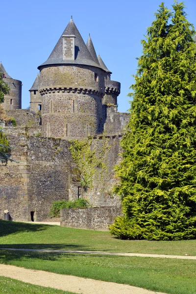 Burg von fougères in Frankreich — Stockfoto