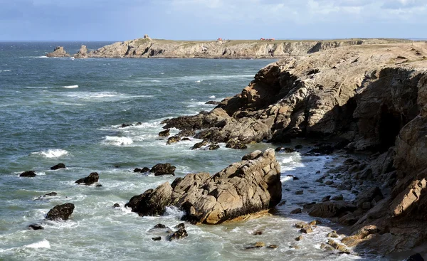 Rocky coast at Quiberon peninsula in France — Stock Photo, Image