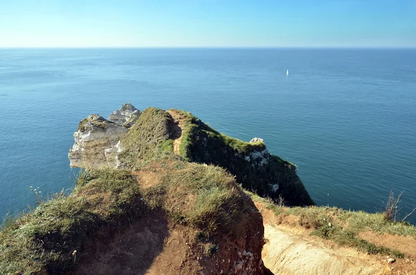 Slavné skály etretat ve Francii — Stock fotografie