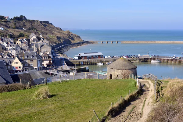 Város Port en Bessin, Franciaország — Stock Fotó