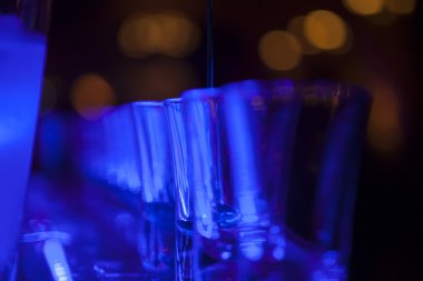 Kokteyl için birkaç fondip bardakları