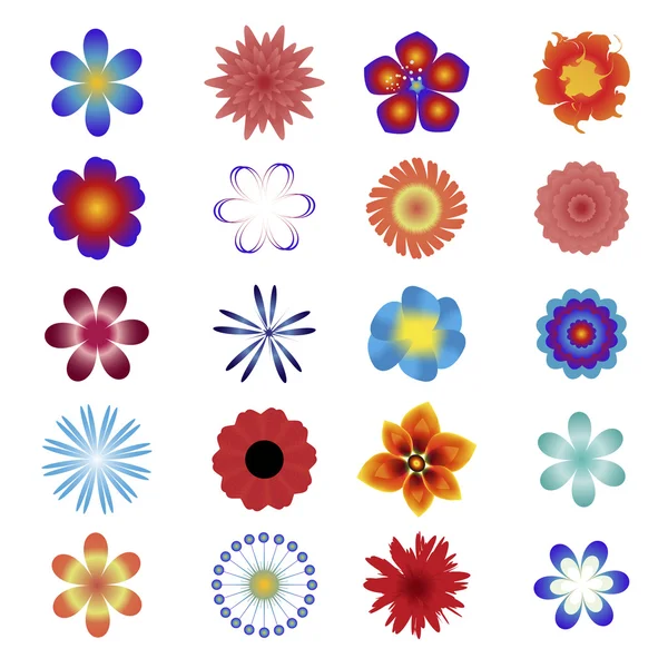 Set de flores — Vector de stock