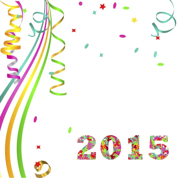 Lichte achtergrond groeten Nieuwjaar 2015 Vectorbeelden