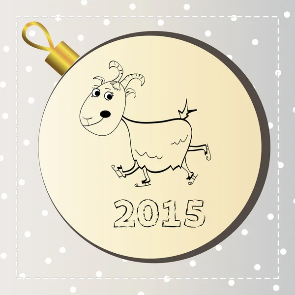Felice anno nuovo capra — Vettoriale Stock