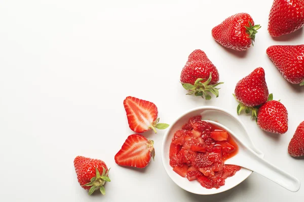 Fresh Strawberry on white background. — Stock Photo, Image