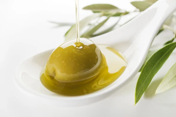 Olio extra vergine di oliva — Foto Stock