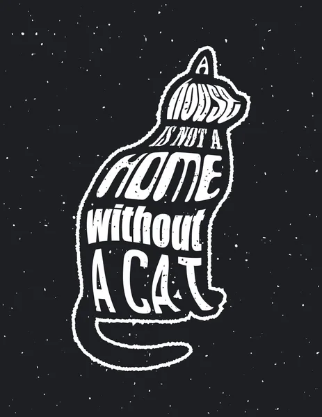 Nunca confíes en un hombre que no le gustan los gatos. . — Vector de stock