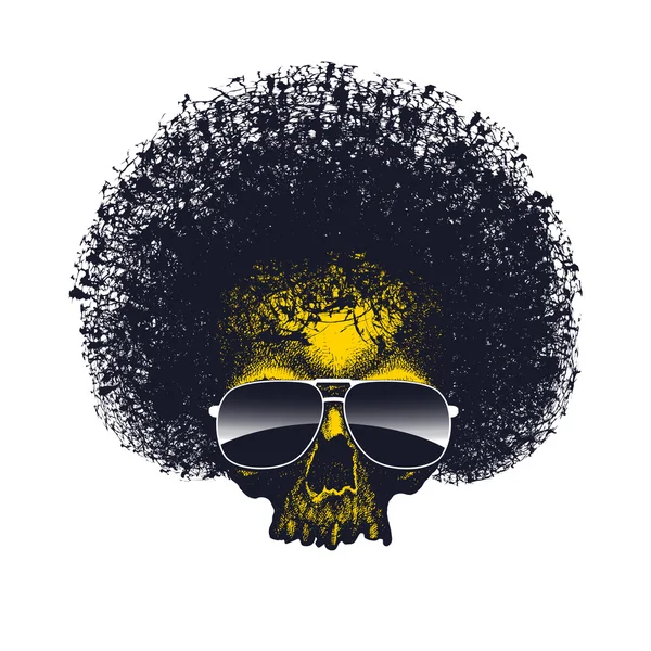 Skull reggae graphic design. — Stock Vector