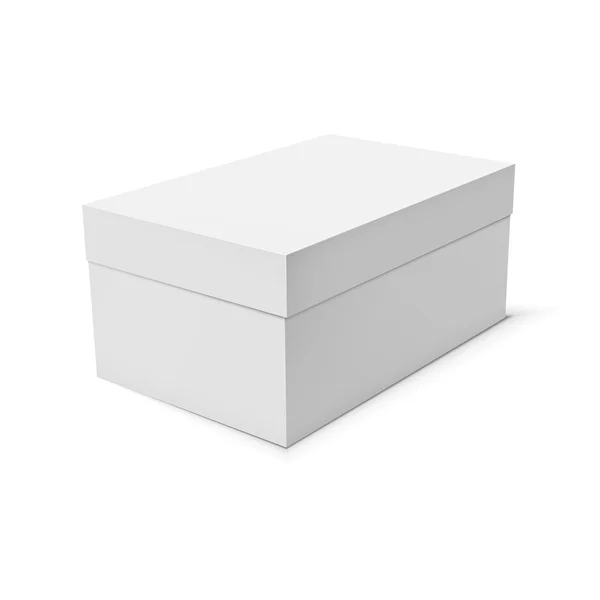 Plantilla de caja de papel o cartón en blanco — Vector de stock