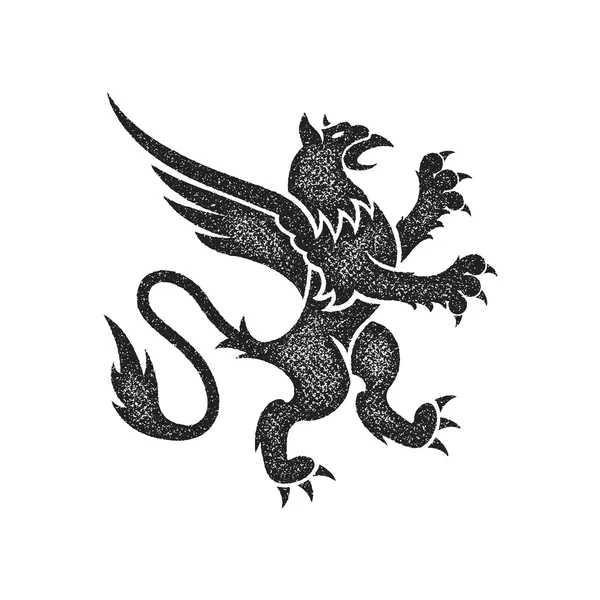 Royal lions silhouette for heraldic design. — Stock Vector