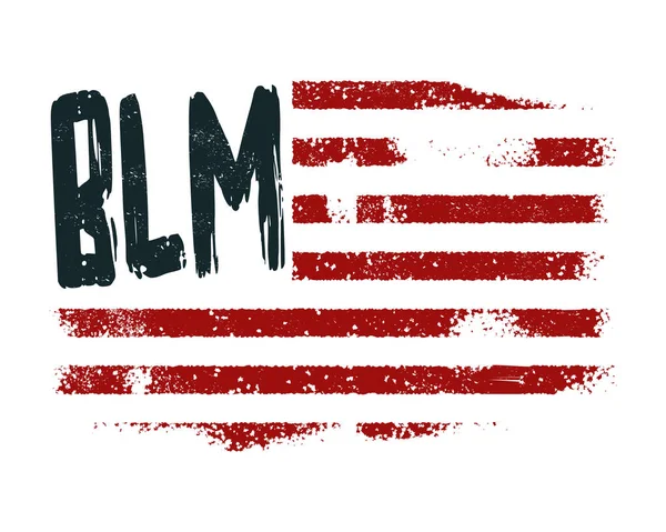 Black Lives Matter. Symbol of American Flag. — Stock vektor