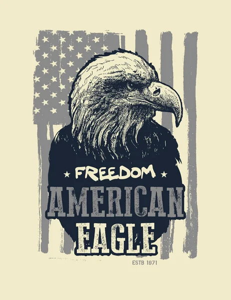 American Eagle. Illustrazione vettoriale . — Vettoriale Stock