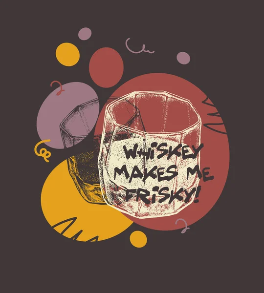 Whisky me pone juguetón — Vector de stock