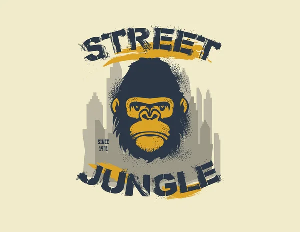 Gorila Král ulice — Stockový vektor