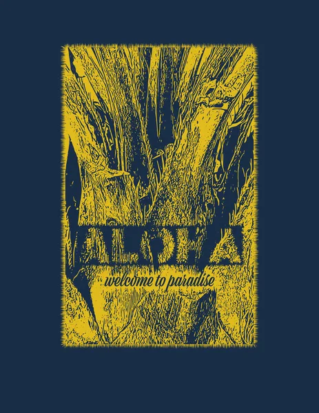 Aloha Hawaii elemento di design creativo. — Vettoriale Stock