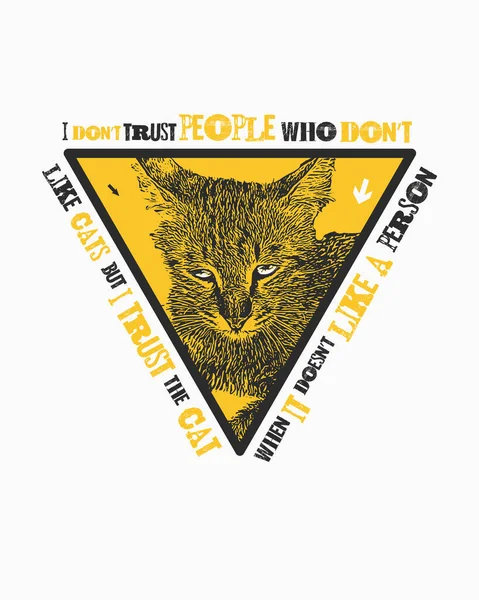 Δεν εμπιστεύομαι ανθρώπους που δεν τους αρέσουν οι γάτες.. — Διανυσματικό Αρχείο