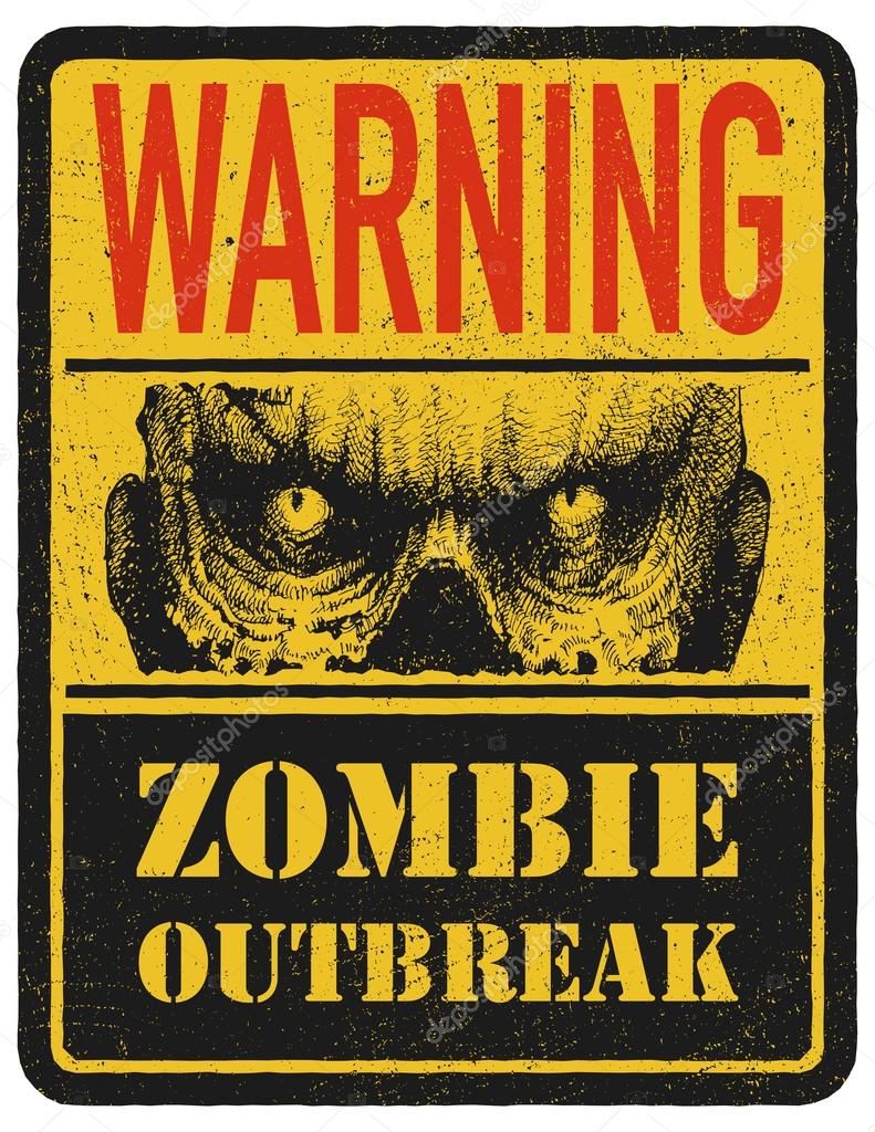 僵尸。警告标志。手绘。矢量图eps8 图库矢量图©DIDDLE 61526109, image size:791x1024