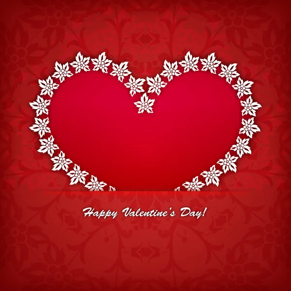 Etiqueta del corazón de papel San Valentín tarjeta vector de fondo eps 10 — Archivo Imágenes Vectoriales